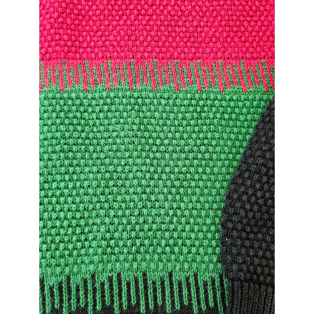 VTG Coogi-style Cosby Sweater Men's XL Colorblock Popcorn Knit Cotton - Picture 2 of 9